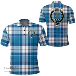 Scottish Roberton Clan Tartan Polo Shirt - Crest Classic Scottish Plaid Tartan Plaid
