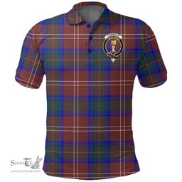 Scottish Chisholm Hunting Modern Clan Tartan Polo Shirt - Crest Classic Scottish Plaid Tartan Plaid