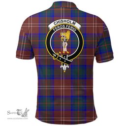 Scottish Chisholm Hunting Modern Clan Tartan Polo Shirt - Crest Classic Scottish Plaid Tartan Plaid