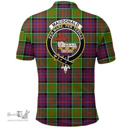 Scottish Macdonald Of Clanranald Clan Tartan Polo Shirt - Crest Classic Scottish Plaid Tartan Plaid