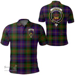 Scottish Cameron Of Erracht Modern Clan Tartan Polo Shirt - Crest Classic Scottish Plaid Tartan Plaid