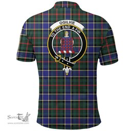 Scottish Ogilvie Of Airlie Ancient Clan Tartan Polo Shirt - Crest Classic Scottish Plaid Tartan Plaid