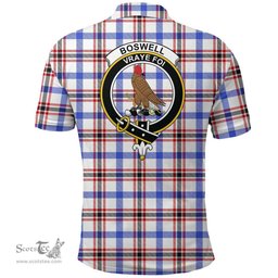 Scottish Boswell Modern Clan Tartan Polo Shirt - Crest Classic Scottish Plaid Tartan Plaid