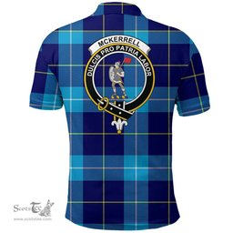 Scottish Mckerrell Clan Tartan Polo Shirt - Crest Classic Scottish Plaid Tartan Plaid