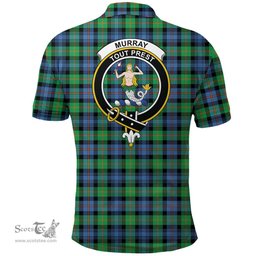 Scottish Murray Of Atholl Ancient Clan Tartan Polo Shirt - Crest Classic Scottish Plaid Tartan Plaid