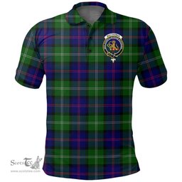 Scottish Macthomas Modern Clan Tartan Polo Shirt - Crest Classic Scottish Plaid Tartan Plaid