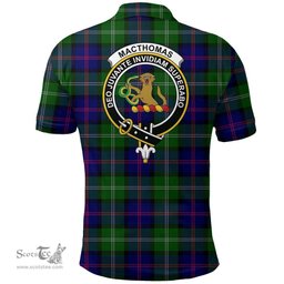Scottish Macthomas Modern Clan Tartan Polo Shirt - Crest Classic Scottish Plaid Tartan Plaid