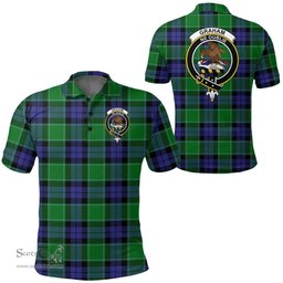 Scottish Graham Of Menteith Modern Clan Tartan Polo Shirt - Crest Classic Scottish Plaid Tartan Plaid
