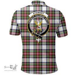 Scottish Stewart Dress Modern Clan Tartan Polo Shirt - Crest Classic Scottish Plaid Tartan Plaid