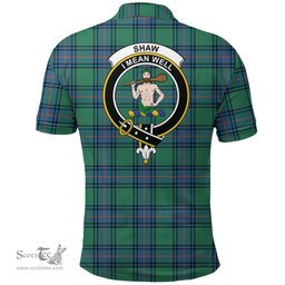 Scottish Shaw Ancient Clan Tartan Polo Shirt - Crest Classic Scottish Plaid Tartan Plaid