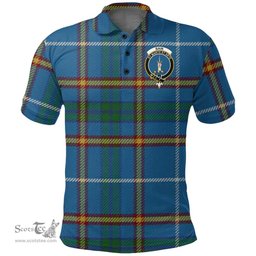 Scottish Bain Clan Tartan Polo Shirt - Crest Classic Scottish Plaid Tartan Plaid