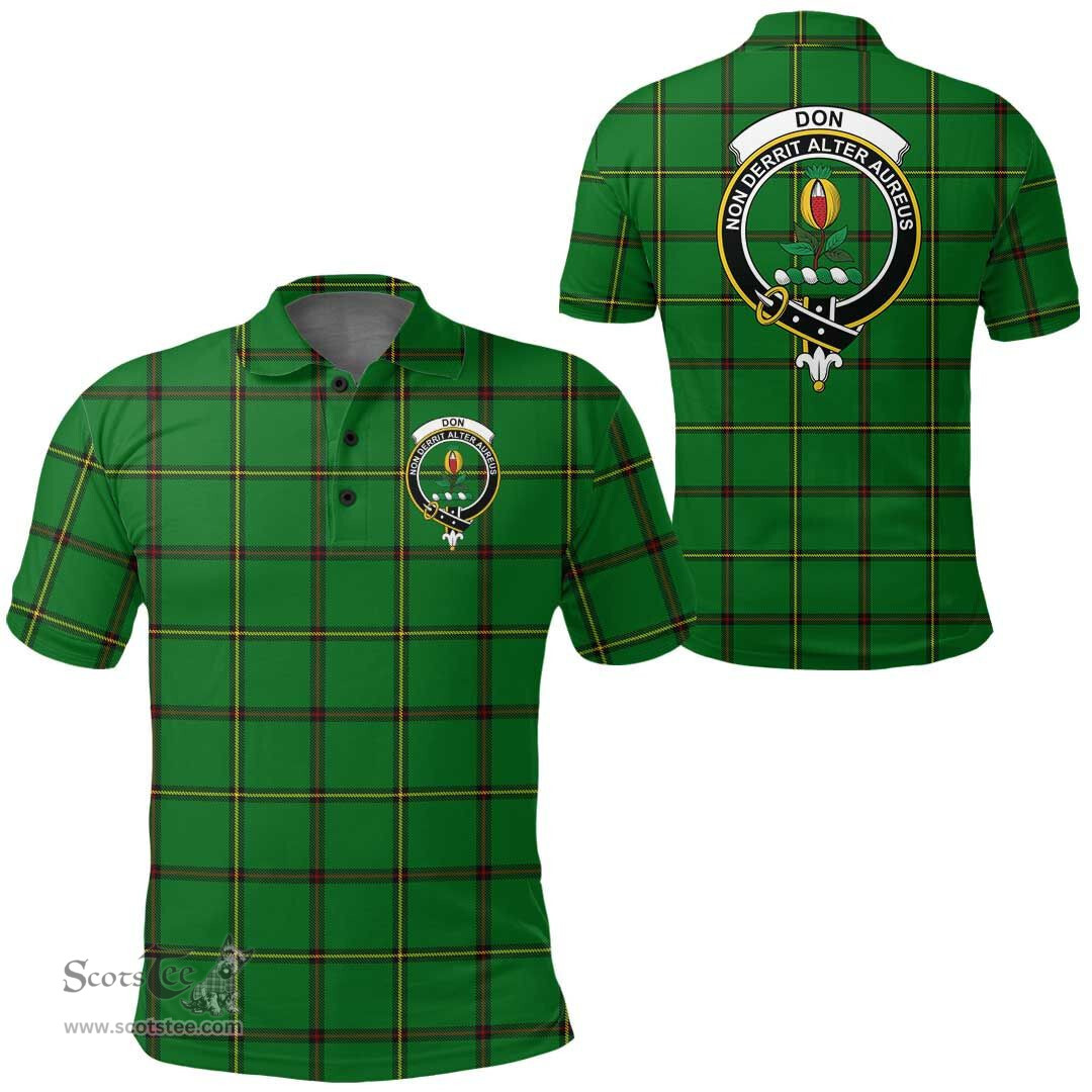 Scottish Don (Tribe Of Mar) Clan Tartan Polo Shirt - Crest Classic Scottish Plaid Tartan Plaid