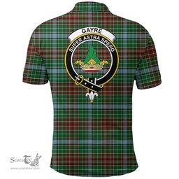 Scottish Gayre Clan Tartan Polo Shirt - Crest Classic Scottish Plaid Tartan Plaid