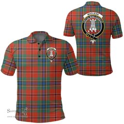 Scottish Maclean Of Duart Ancient Clan Tartan Polo Shirt - Crest Classic Scottish Plaid Tartan Plaid