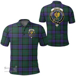 Scottish Sinclair Hunting Modern Clan Tartan Polo Shirt - Crest Classic Scottish Plaid Tartan Plaid