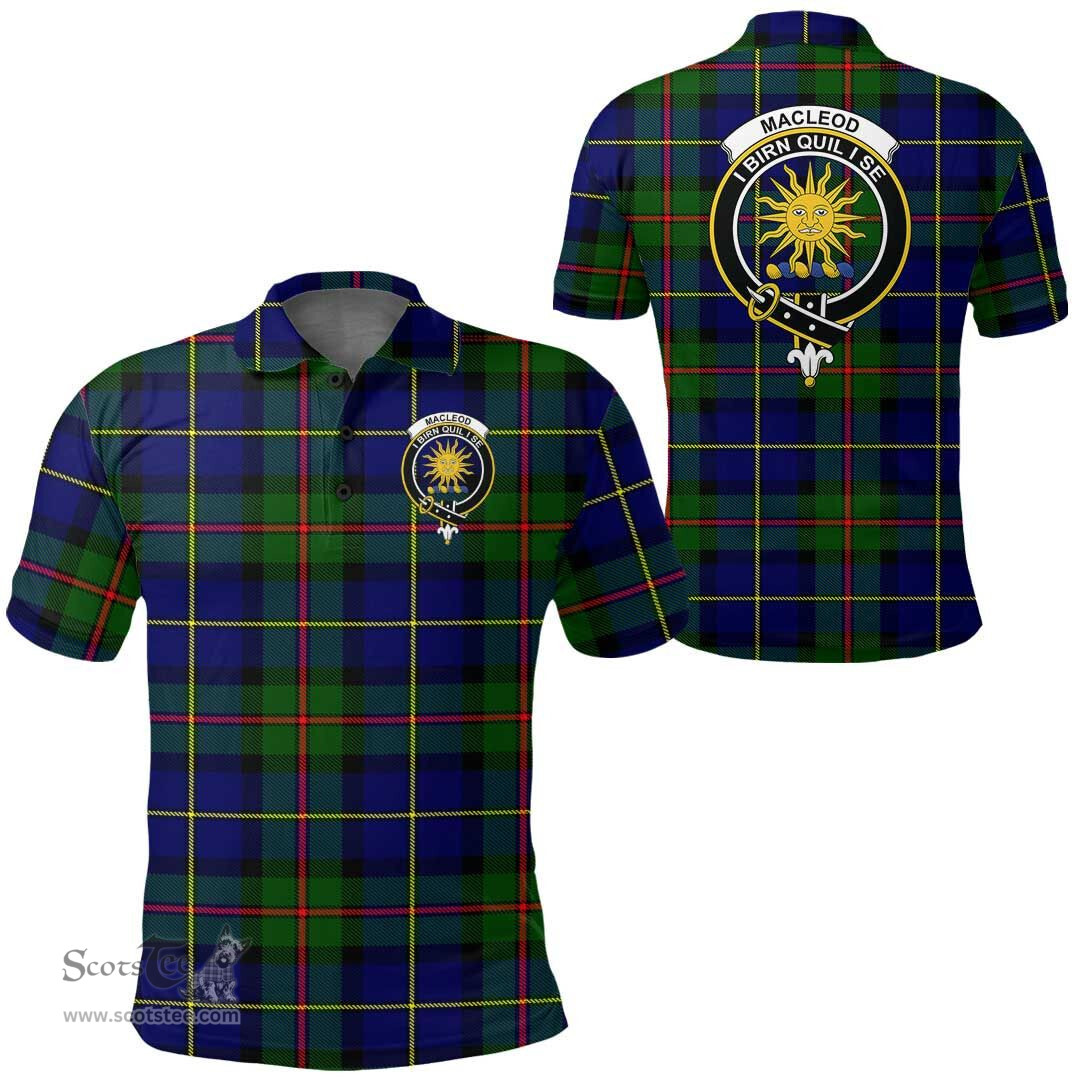 Scottish Macleod Of Harris Modern Clan Tartan Polo Shirt - Crest Classic Scottish Plaid Tartan Plaid
