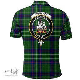 Scottish Duncan Modern Clan Tartan Polo Shirt - Crest Classic Scottish Plaid Tartan Plaid