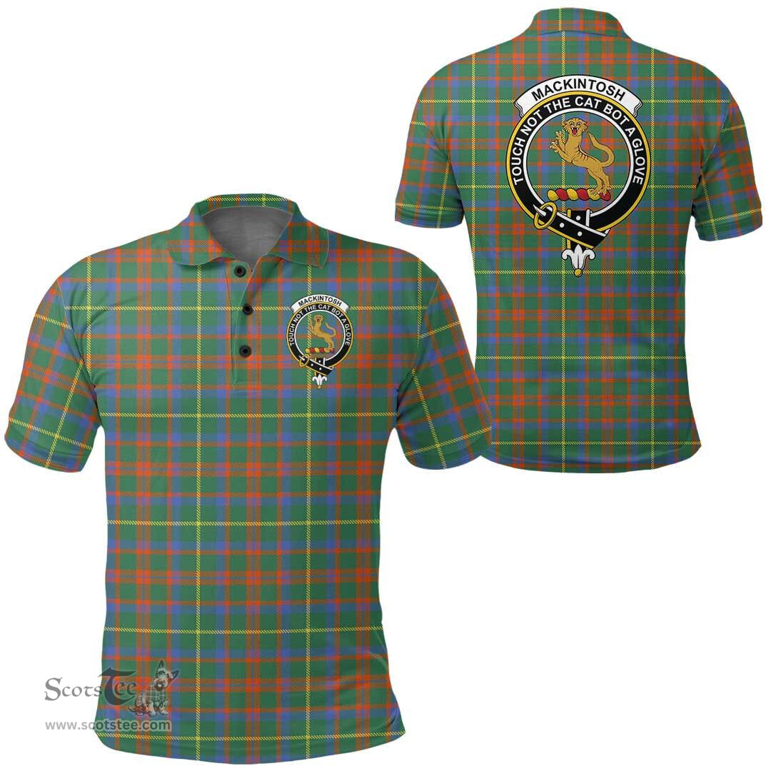 Scottish Mackintosh Hunting Ancient Clan Tartan Polo Shirt - Crest Classic Scottish Plaid Tartan Plaid