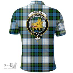 Scottish Campbell Dress Ancient Clan Tartan Polo Shirt - Crest Classic Scottish Plaid Tartan Plaid