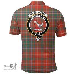 Scottish Macdougall Ancient Clan Tartan Polo Shirt - Crest Classic Scottish Plaid Tartan Plaid