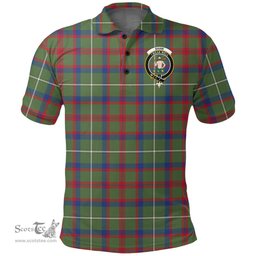 Scottish Shaw Green Modern Clan Tartan Polo Shirt - Crest Classic Scottish Plaid Tartan Plaid