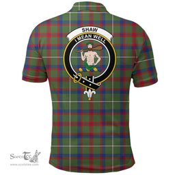 Scottish Shaw Green Modern Clan Tartan Polo Shirt - Crest Classic Scottish Plaid Tartan Plaid