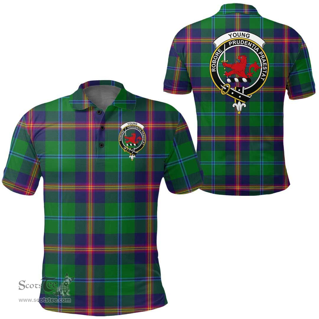 Scottish Young Modern Clan Tartan Polo Shirt - Crest Classic Scottish Plaid Tartan Plaid