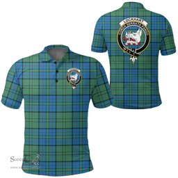 Scottish Lockhart Modern Clan Tartan Polo Shirt - Crest Classic Scottish Plaid Tartan Plaid