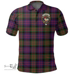 Scottish Macdonald Modern Clan Tartan Polo Shirt - Crest Classic Scottish Plaid Tartan Plaid