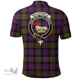 Scottish Macdonald Modern Clan Tartan Polo Shirt - Crest Classic Scottish Plaid Tartan Plaid