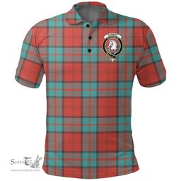 Scottish Dunbar Ancient Clan Tartan Polo Shirt - Crest Classic Scottish Plaid Tartan Plaid