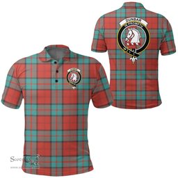 Scottish Dunbar Ancient Clan Tartan Polo Shirt - Crest Classic Scottish Plaid Tartan Plaid