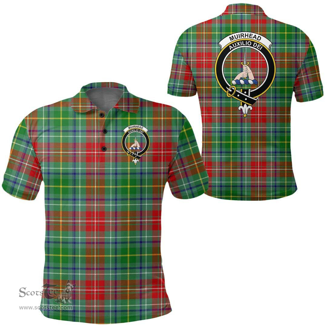 Scottish Muirhead Clan Tartan Polo Shirt - Crest Classic Scottish Plaid Tartan Plaid