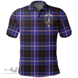Scottish Dunlop Modern Clan Tartan Polo Shirt - Crest Classic Scottish Plaid Tartan Plaid