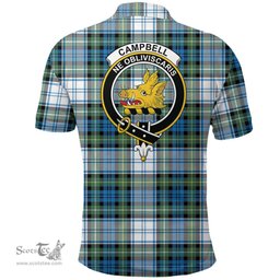 Scottish Campbell Dress Clan Tartan Polo Shirt - Crest Classic Scottish Plaid Tartan Plaid