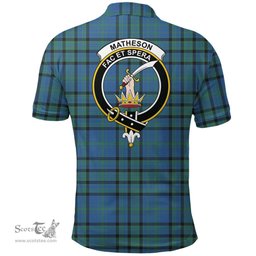 Scottish Matheson Hunting Ancient Clan Tartan Polo Shirt - Crest Classic Scottish Plaid Tartan Plaid