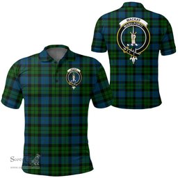 Scottish Mackay Modern Clan Tartan Polo Shirt - Crest Classic Scottish Plaid Tartan Plaid