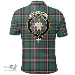 Scottish Macfarlane Hunting Ancient Clan Tartan Polo Shirt - Crest Classic Scottish Plaid Tartan Plaid