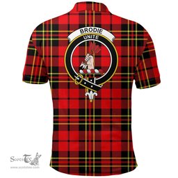 Scottish Brodie Modern Clan Tartan Polo Shirt - Crest Classic Scottish Plaid Tartan Plaid