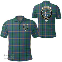 Scottish Carmichael Ancient Clan Tartan Polo Shirt - Crest Classic Scottish Plaid Tartan Plaid