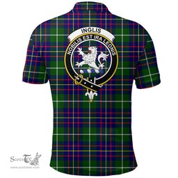 Scottish Inglis Modern Clan Tartan Polo Shirt - Crest Classic Scottish Plaid Tartan Plaid