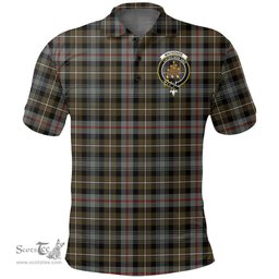Scottish Mackenzie Weathered Clan Tartan Polo Shirt - Crest Classic Scottish Plaid Tartan Plaid