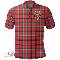 Scottish Sinclair Modern Clan Tartan Polo Shirt - Crest Classic Scottish Plaid Tartan Plaid