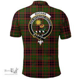 Scottish Buchan Modern Clan Tartan Polo Shirt - Crest Classic Scottish Plaid Tartan Plaid