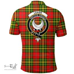 Scottish Leask Clan Tartan Polo Shirt - Crest Classic Scottish Plaid Tartan Plaid