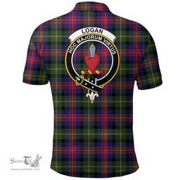 Scottish Logan Modern Clan Tartan Polo Shirt - Crest Classic Scottish Plaid Tartan Plaid