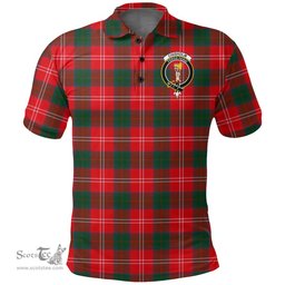 Scottish Chisholm Modern Clan Tartan Polo Shirt - Crest Classic Scottish Plaid Tartan Plaid