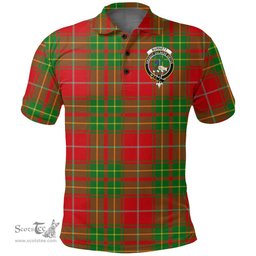 Scottish Burnett Ancient Clan Tartan Polo Shirt - Crest Classic Scottish Plaid Tartan Plaid