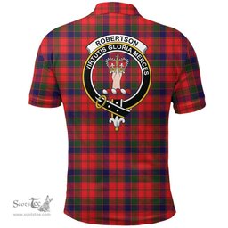 Scottish Robertson Modern Clan Tartan Polo Shirt - Crest Classic Scottish Plaid Tartan Plaid
