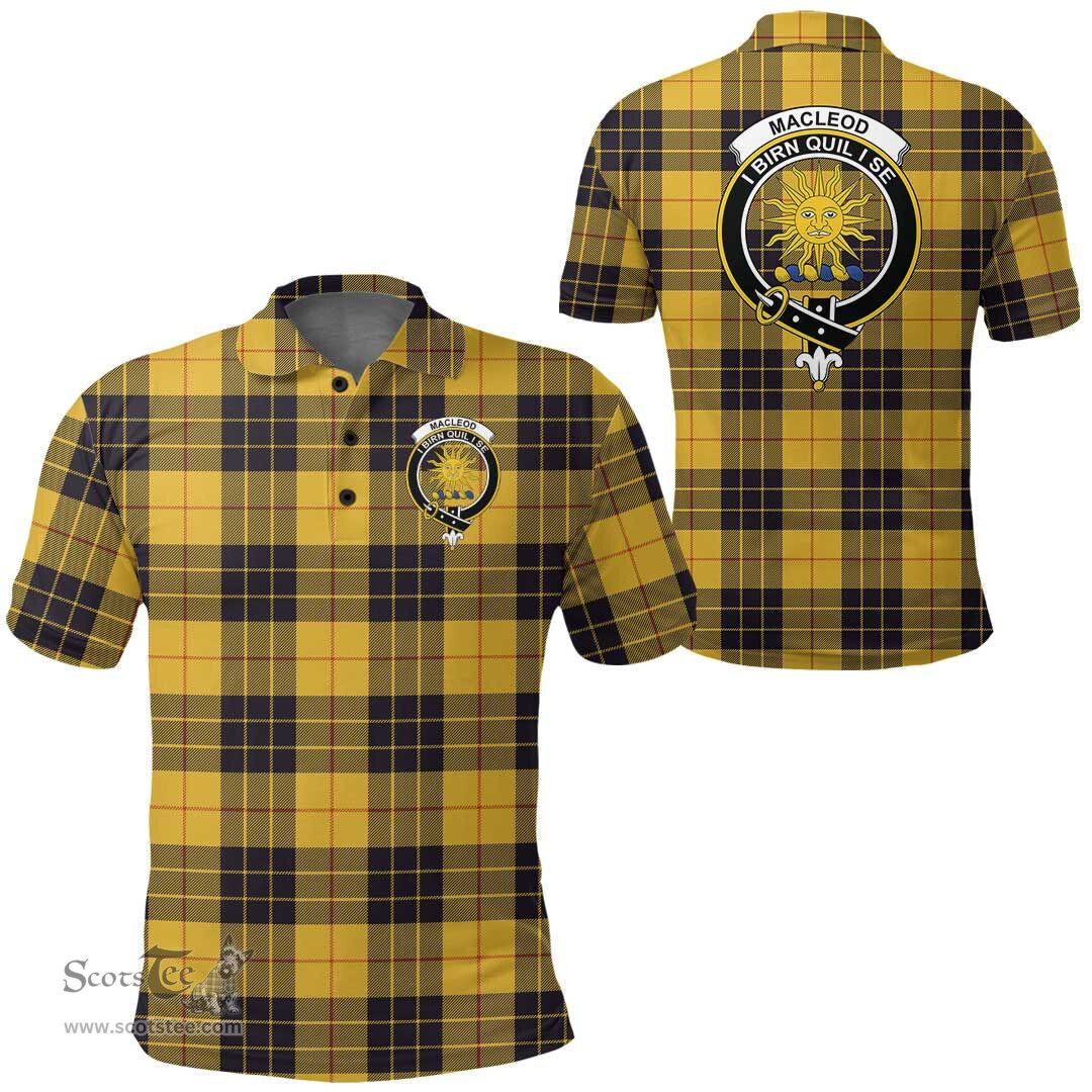 Scottish Macleod Of Lewis Ancient Clan Tartan Polo Shirt - Crest Classic Scottish Plaid Tartan Plaid